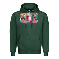 Sports Green mom fuel Zipper Hoodie - NancyCooperArtShop