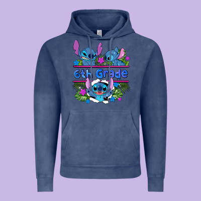 Preview Flower Stitch 6 Th Grade Vintage Hoodie Designed By Adodesignshop