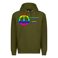 Army Green Peace Out Premium Hoodie - Bettercallsaul