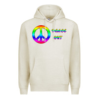 Oatmeal Heather Peace Out Premium Hoodie - Bettercallsaul