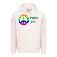 Pale Pink Peace Out Premium Hoodie - Bettercallsaul