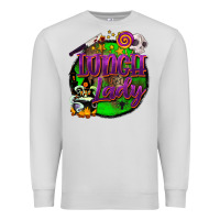 Dove Grey halloween lunch lady Premium Sweatshirt - BarkalooDesign