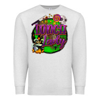 Oatmeal Heather halloween lunch lady Premium Sweatshirt - BarkalooDesign