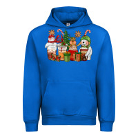 Cobalt christmas polar bear reindeer and snowman coffee c Urban Hoodie - CowGirlArtShop
