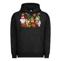 Pigment Black christmas polar bear reindeer and snowman coffee c Urban Hoodie - CowGirlArtShop