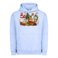 Pigment Grape Ice christmas polar bear reindeer and snowman coffee c Urban Hoodie - CowGirlArtShop