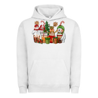 Pigment Lunar Rock christmas polar bear reindeer and snowman coffee c Urban Hoodie - CowGirlArtShop
