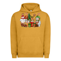 Pigment Peanut Butter christmas polar bear reindeer and snowman coffee c Urban Hoodie - CowGirlArtShop