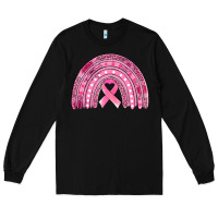 Black breast cancer awareness rainbow Long Sleeve Tee - Jasminsmagicworld