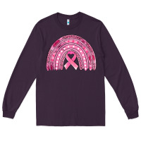 Plum breast cancer awareness rainbow Long Sleeve Tee - Jasminsmagicworld