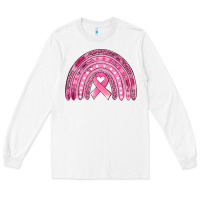 White breast cancer awareness rainbow Long Sleeve Tee - Jasminsmagicworld