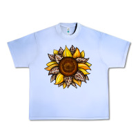 Grape Ice sunflower leopard Urban Heavy Tee - JahusDesignShop