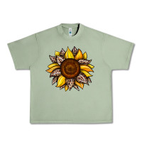 Oil Green sunflower leopard Urban Heavy Tee - JahusDesignShop