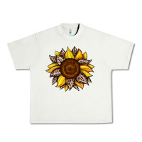 Pistachio sunflower leopard Urban Heavy Tee - JahusDesignShop