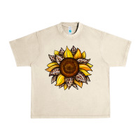 Sandshell sunflower leopard Urban Heavy Tee - JahusDesignShop