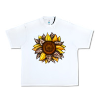 White sunflower leopard Urban Heavy Tee - JahusDesignShop