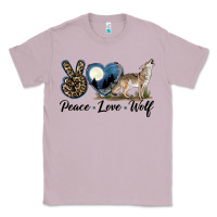 Lilac Peace Love Wolf Classic Tee - LillyAllenDesigns