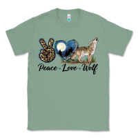 Sage Peace Love Wolf Classic Tee - LillyAllenDesigns