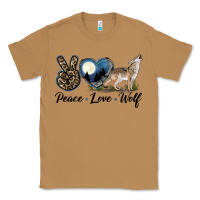 Toasted Coconut Peace Love Wolf Classic Tee - LillyAllenDesigns