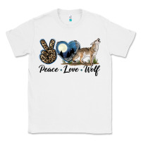 White Peace Love Wolf Classic Tee - LillyAllenDesigns