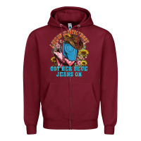 Burgundy lord have mercy baby got her blue jeans on Zipper Hoodie - NancyCooperArtShop