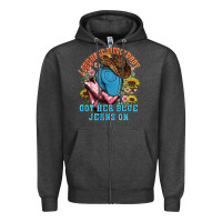 Charcoal Heather lord have mercy baby got her blue jeans on Zipper Hoodie - NancyCooperArtShop
