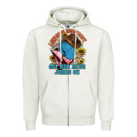 Oatmeal Heather lord have mercy baby got her blue jeans on Zipper Hoodie - NancyCooperArtShop