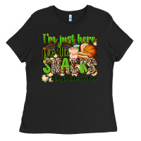 Black im just here for the snacks basketball brother Ladies Tee - Zillion Design Studio