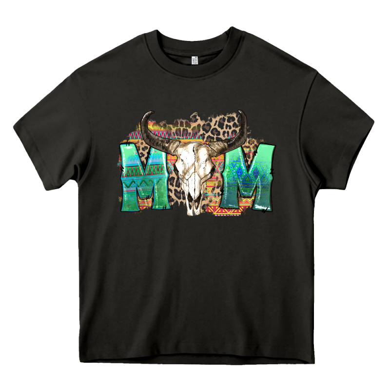 Mom With Bull Skull Heavy Core Tee by Zillion Design Studio | Teevron