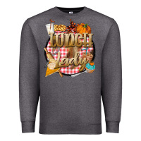 Charcoal Heather fall  lunch lady Premium Sweatshirt - BarkalooDesign