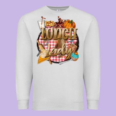 Fall  Lunch Lady Premium Sweatshirt Designed By Barkaloodesign
