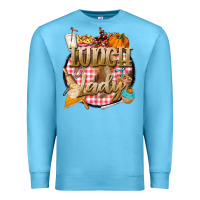 Ocean Blue fall  lunch lady Premium Sweatshirt - BarkalooDesign