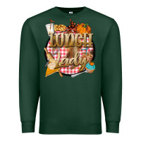 Sports Green fall  lunch lady Premium Sweatshirt - BarkalooDesign