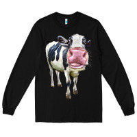 Black Cute Holstein Long Sleeve Tee - LillyAllenDesigns