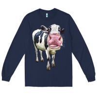 Navy Cute Holstein Long Sleeve Tee - LillyAllenDesigns