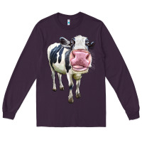 Plum Cute Holstein Long Sleeve Tee - LillyAllenDesigns