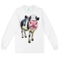 White Cute Holstein Long Sleeve Tee - LillyAllenDesigns