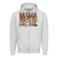 Dove Grey mama needs a drink Zipper Hoodie - NancyCooperArtShop
