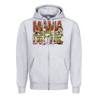 Heather Grey mama needs a drink Zipper Hoodie - NancyCooperArtShop