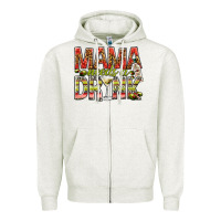 Oatmeal Heather mama needs a drink Zipper Hoodie - NancyCooperArtShop