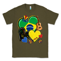 Army Green brazil hearts Classic Tee - NancyCooperArtShop