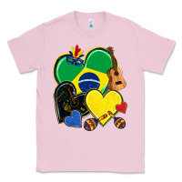 Bubblegum Pink brazil hearts Classic Tee - NancyCooperArtShop