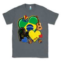 Charcoal Heather brazil hearts Classic Tee - NancyCooperArtShop