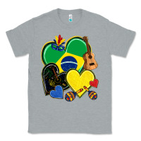 Heather Grey brazil hearts Classic Tee - NancyCooperArtShop