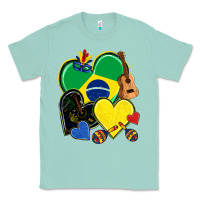 Seafoam brazil hearts Classic Tee - NancyCooperArtShop