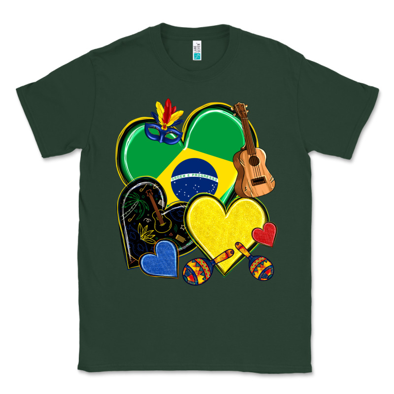 Brazil Hearts Classic Tee by NancyCooperArtShop | Teevron