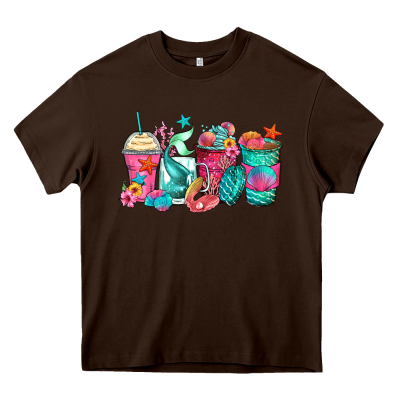 Mermaid Tail Coffee Cups Heavy Core Tee by Zillion Design Studio | Teevron
