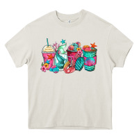 Cream mermaid tail coffee cups Heavy Core Tee - Zillion Design Studio