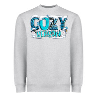Heather Grey cozy season with snowman ado Heavyweight Sweatshirt - AdoDesignShop
