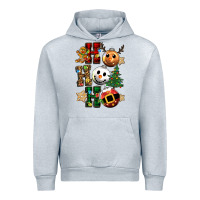 Heather Grey ho ho ho christmas Urban Hoodie - CowGirlArtShop